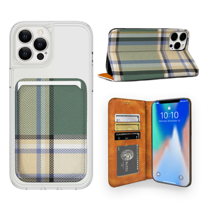 Green Plaid Pattern iPhone Leather Case