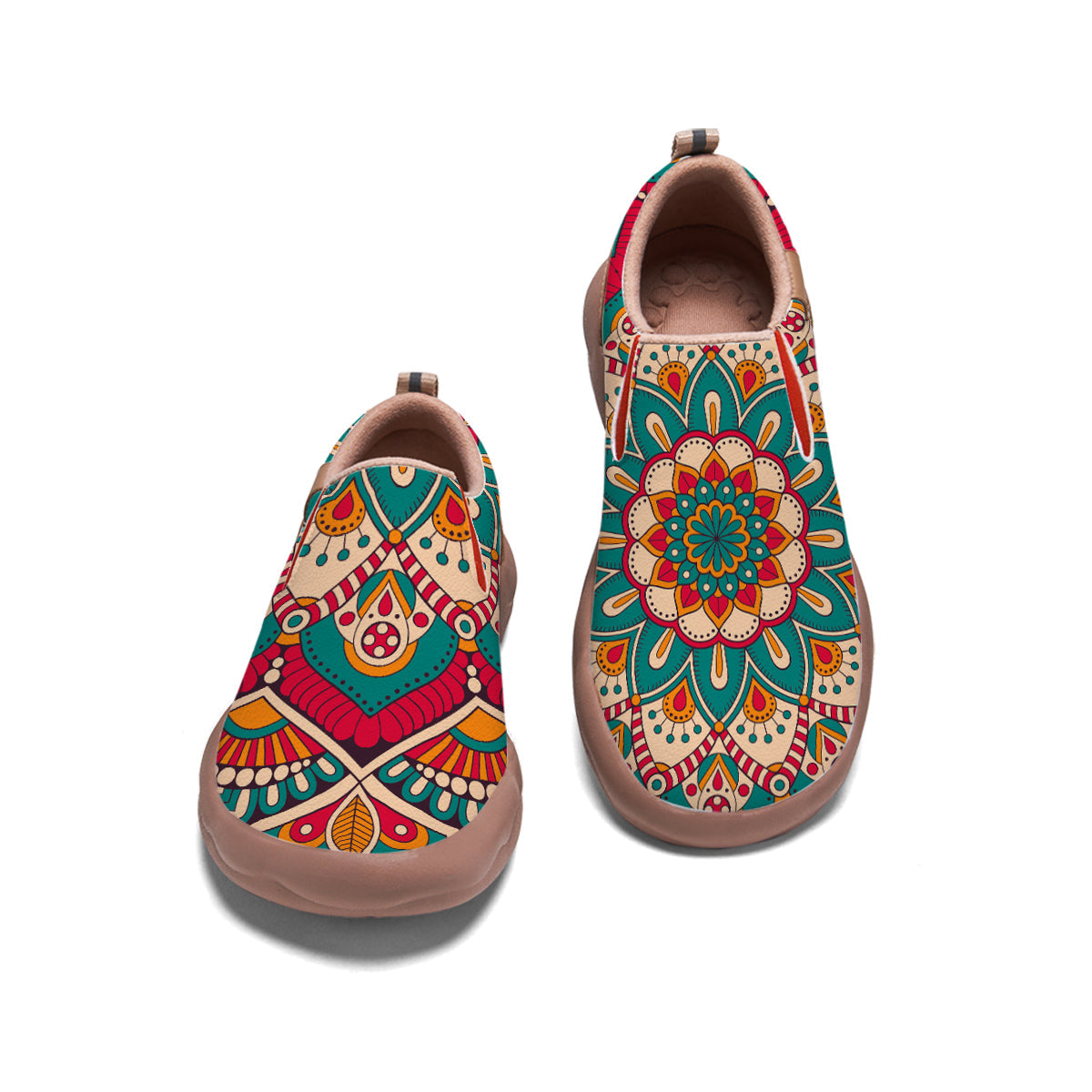 Ethnic Mandala Flower Slip On