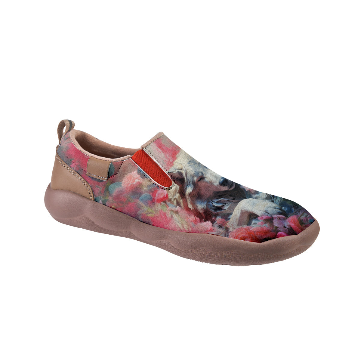 Floral Wolf Slip On