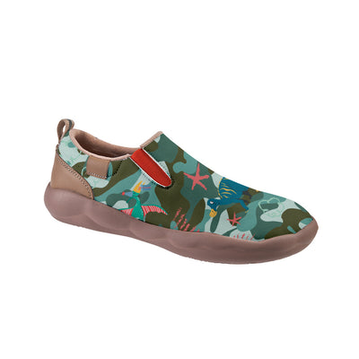 Green Camouflage Dinosaur Slip On