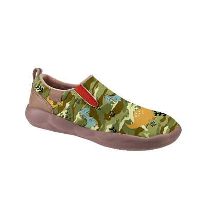 Green Camouflage Dinosaur Slip On