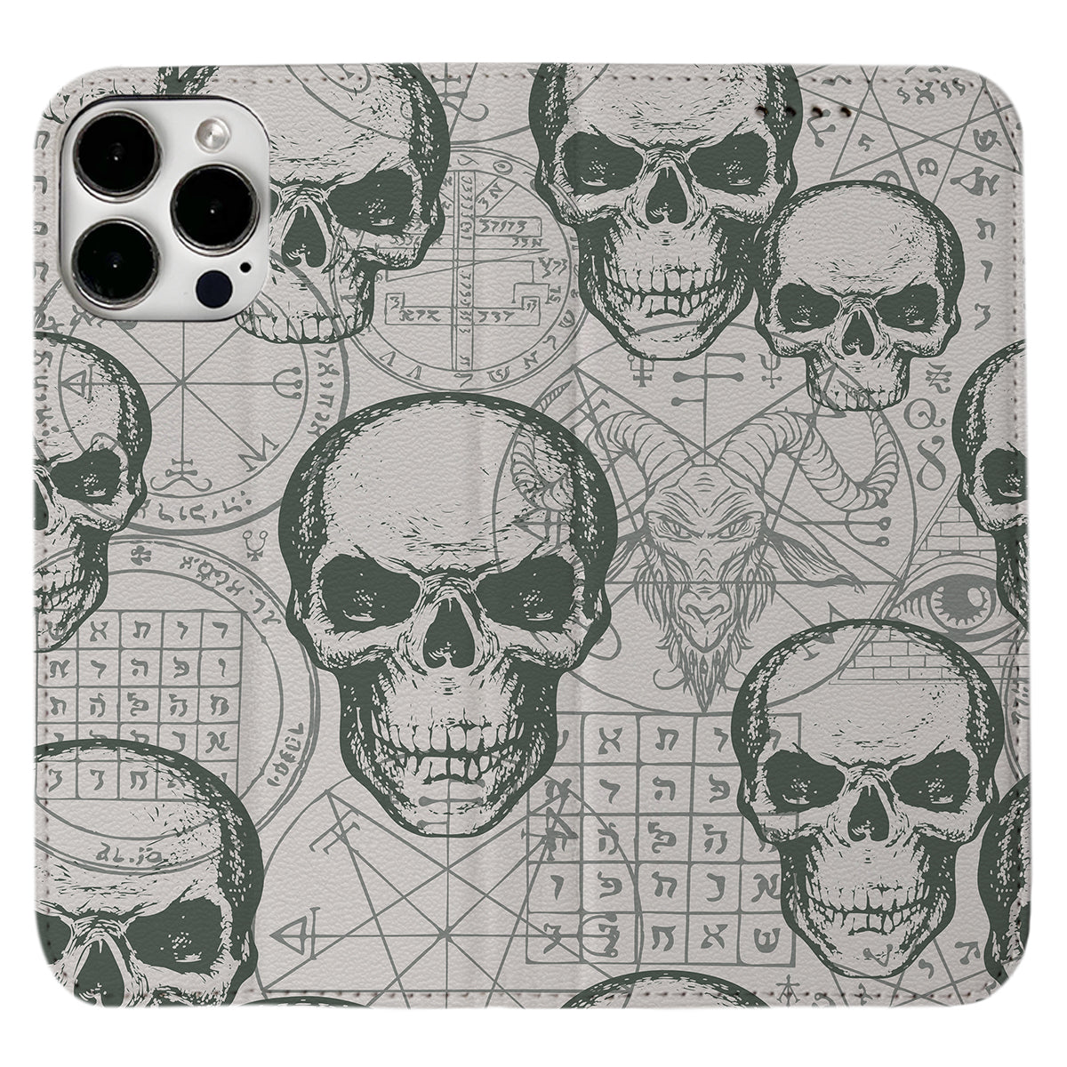 Satan Skull iPhone Leather Case