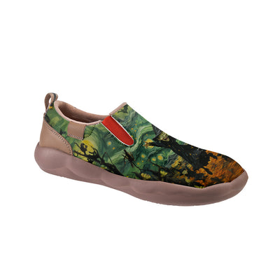 Halloween Starry Night Dancing Witch Slip On