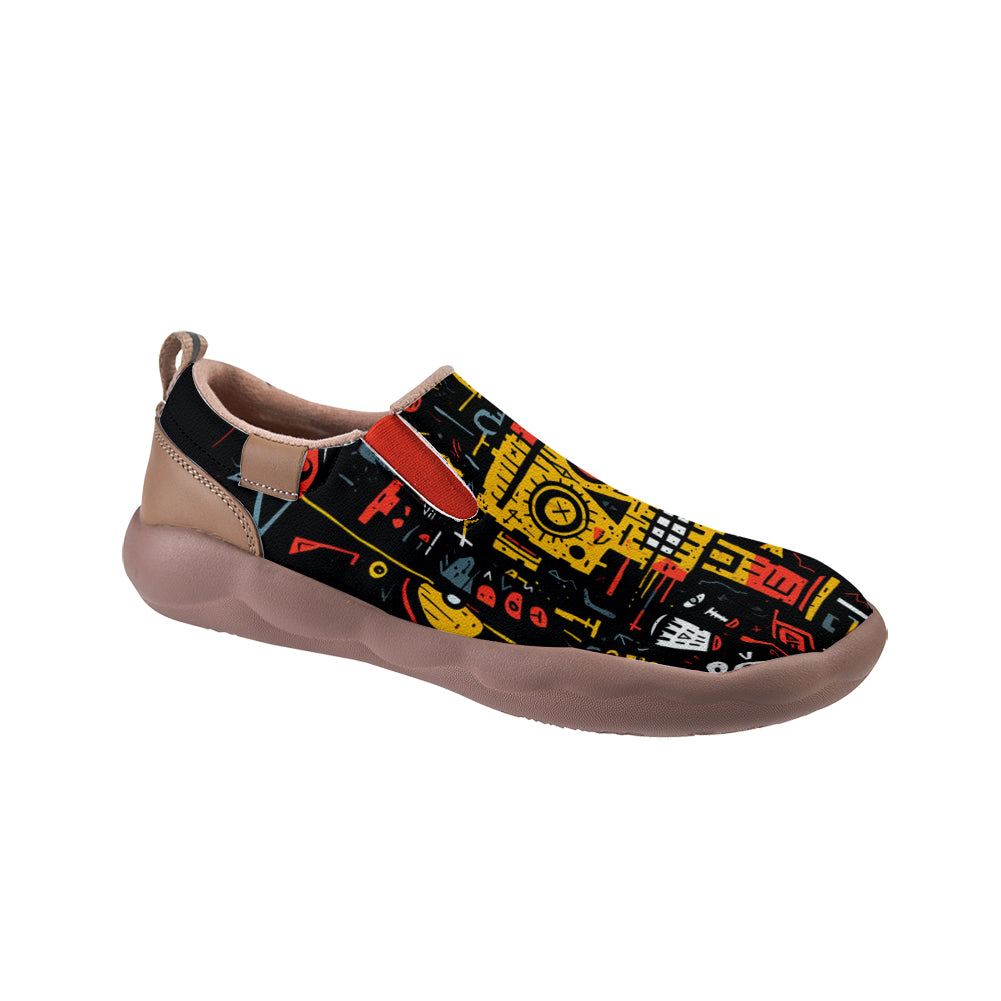 Graffiti Skull Slip On