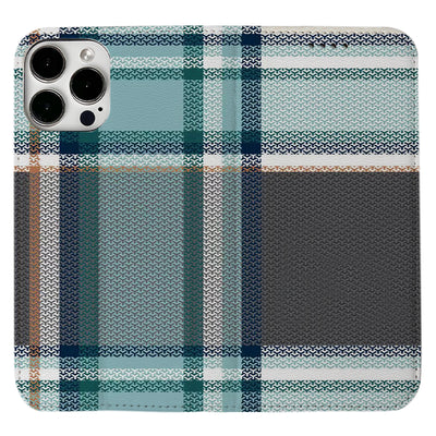 Green Plaid Pattern iPhone Leather Case