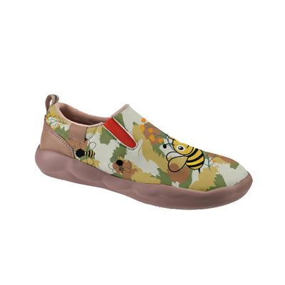 Green Camouflage Bee Slip On