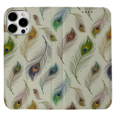 Peacock Feather iPhone Leather Case