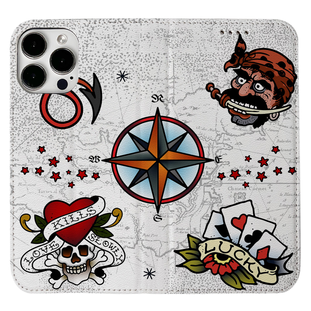 Tattoo Lucky iPhone Leather Case