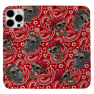 Red Bandana iPhone Leather Case