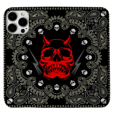 Black Bandana iPhone Leather Case