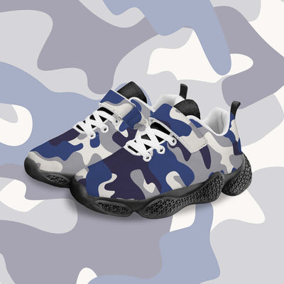 Blue Camouflage Kids Running Shoes