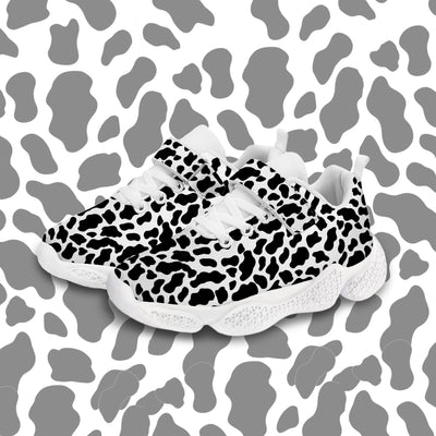 Cow Print Kids Running Shoes