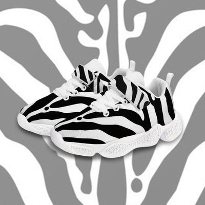 Zebra Print Kids Running Shoes