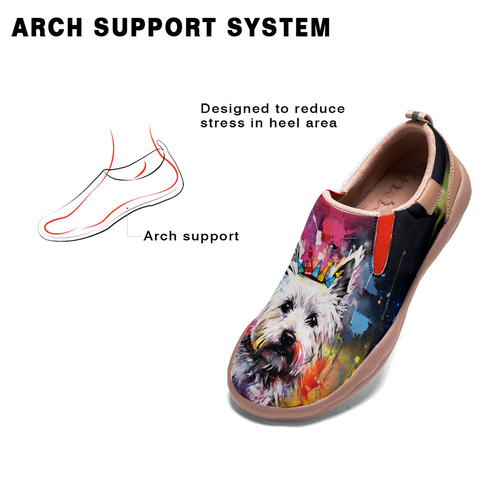 Graffiti Basquiat West Highland White Terrier Slip On