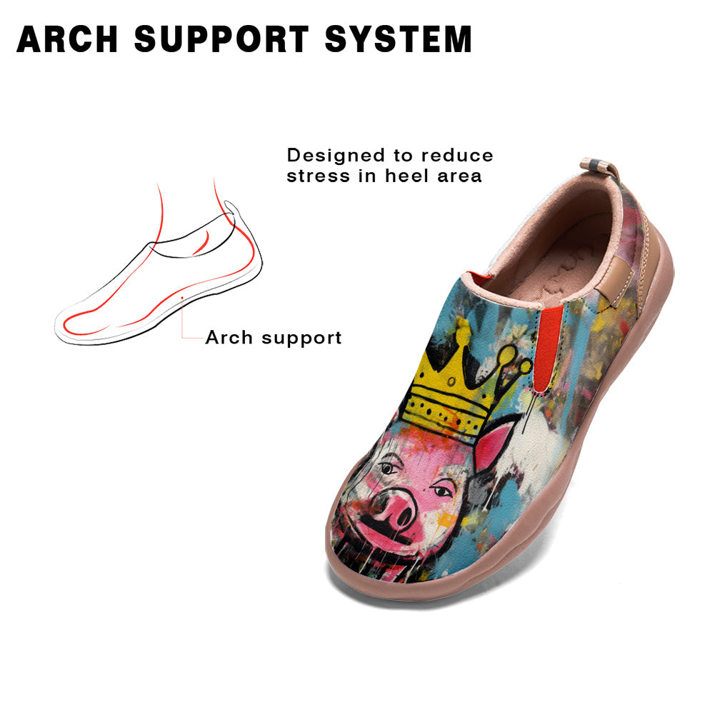 Graffiti Basquiat Pig Slip On