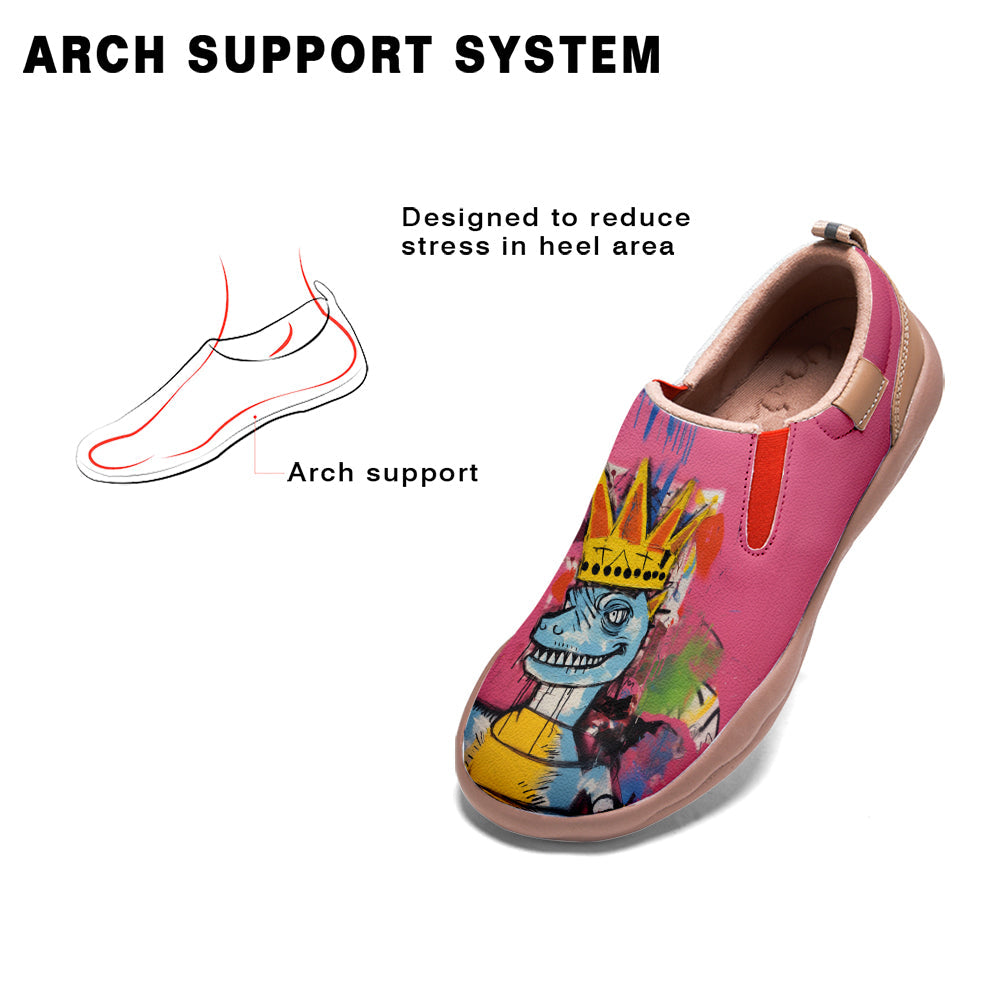 Graffiti Basquiat Dinosaur Slip On