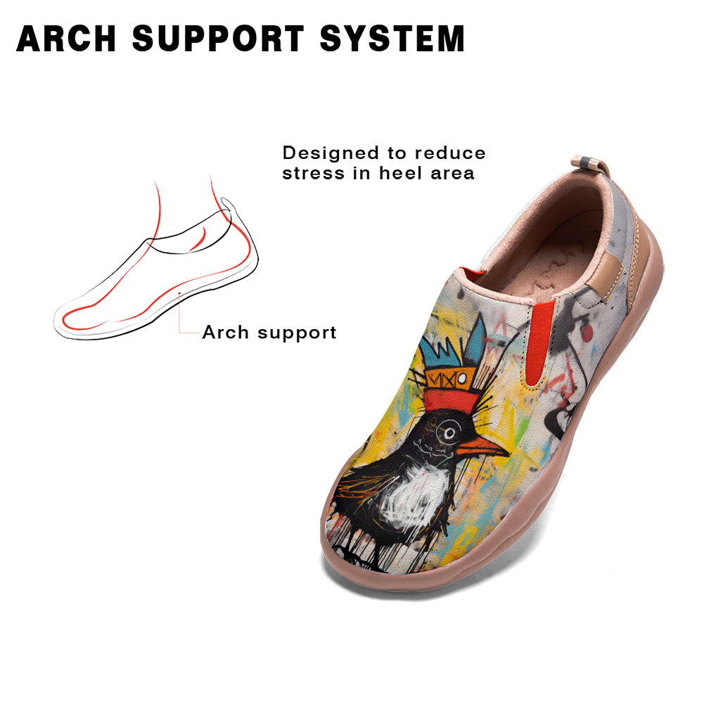 Graffiti Basquiat Bird Slip On