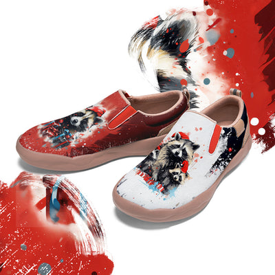 Christmas Raccoon Slip On