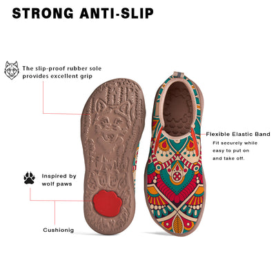 Ethnic Mandala Flower Slip On