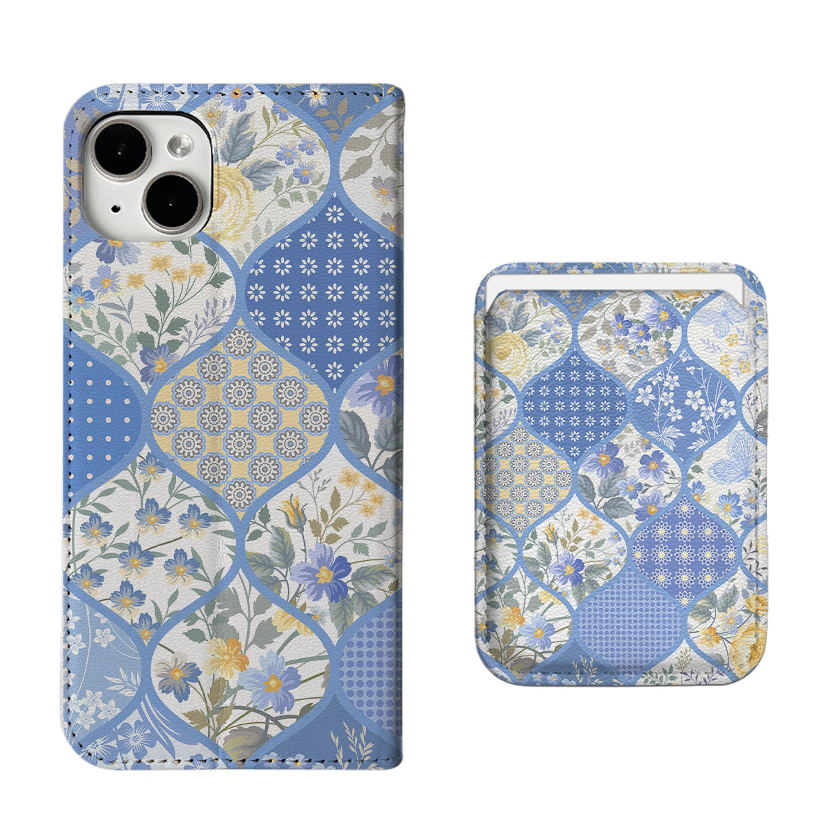 Patchwork Pattern iPhone Leather Case