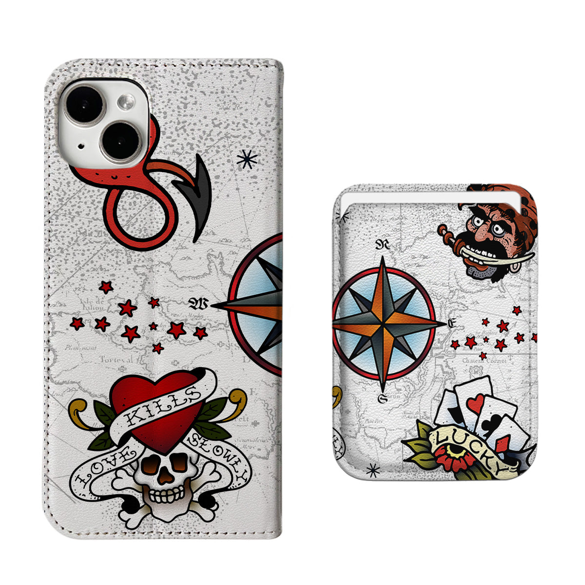 Tattoo Lucky iPhone Leather Case