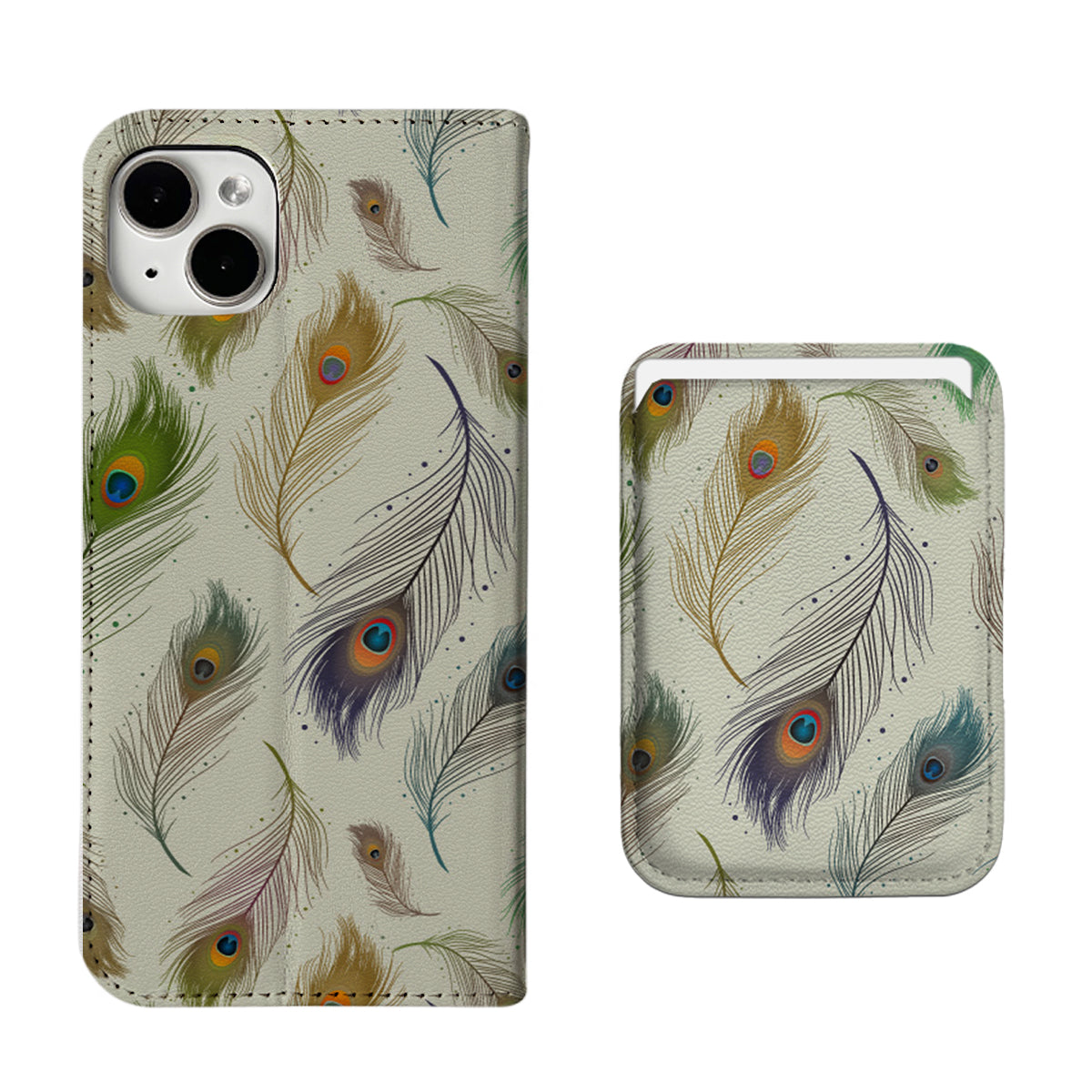 Peacock Feather iPhone Leather Case