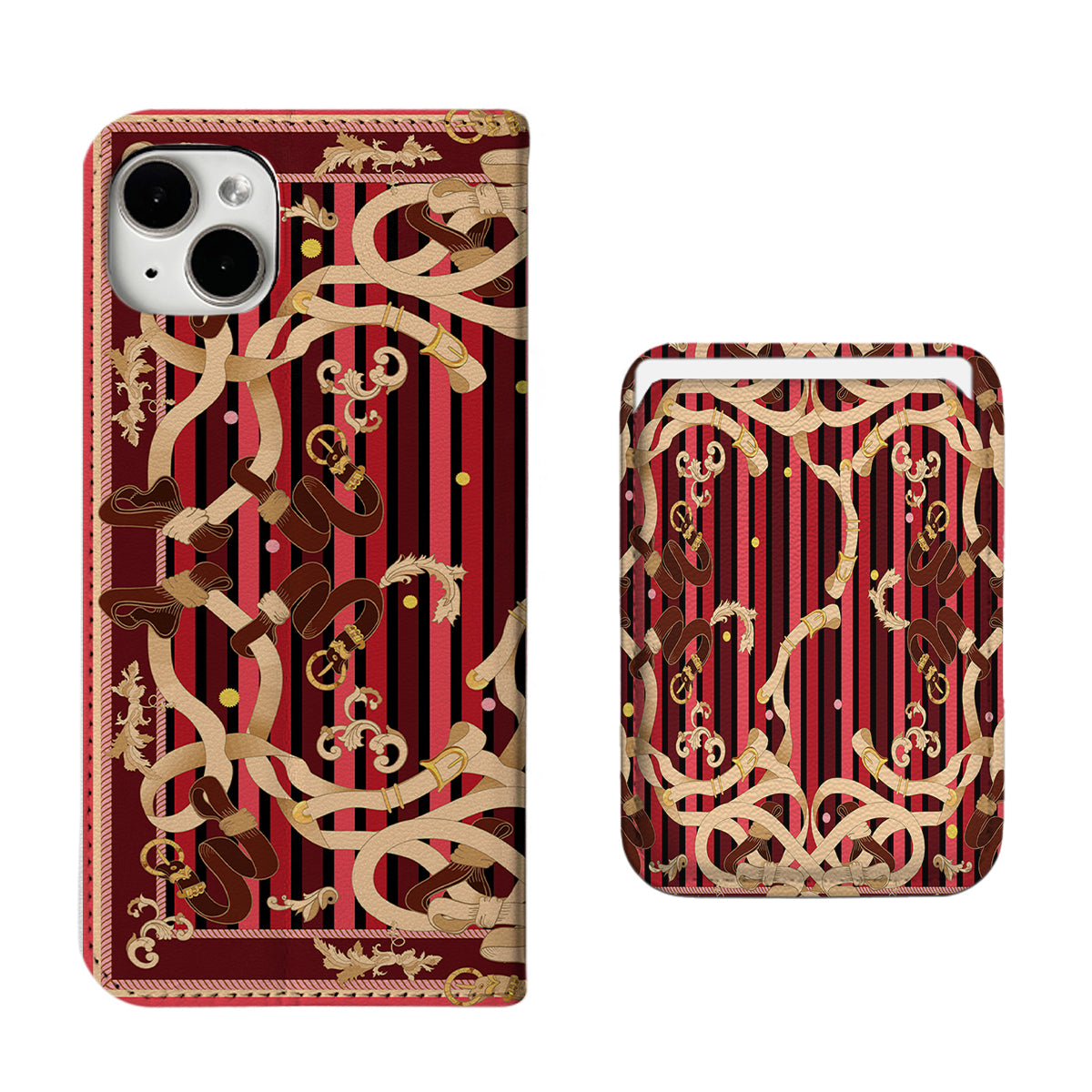 Luxury Printing iPhone Leather Case