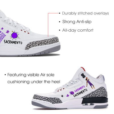 Sacramento Basketball Retro Leather Sneaker