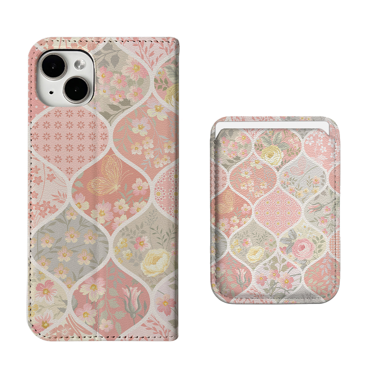 Patchwork Pattern iPhone Leather Case