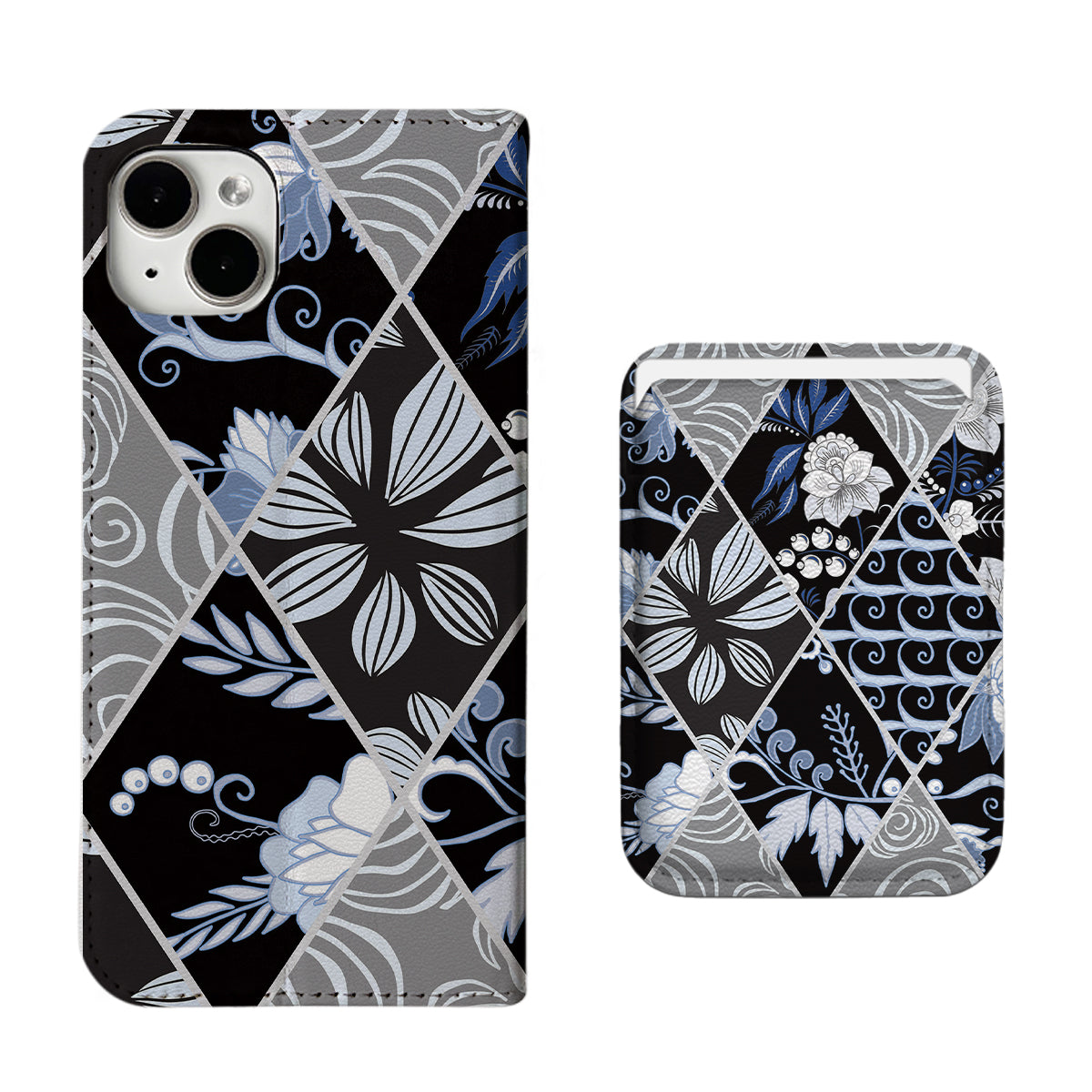 Patchwork Pattern iPhone Leather Case