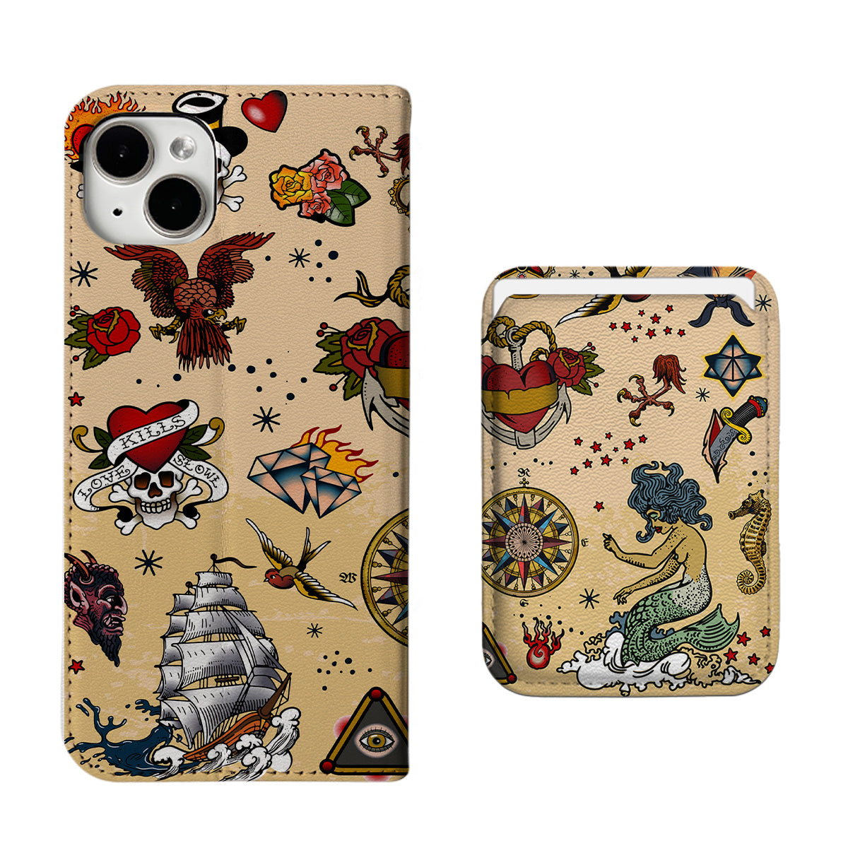 Tattoo Mermaid iPhone Leather Case