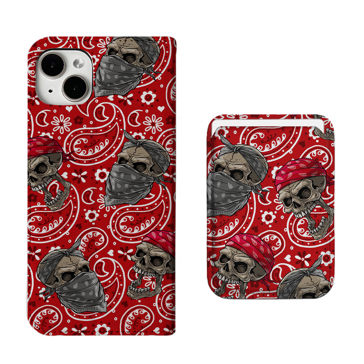 Red Bandana iPhone Leather Case