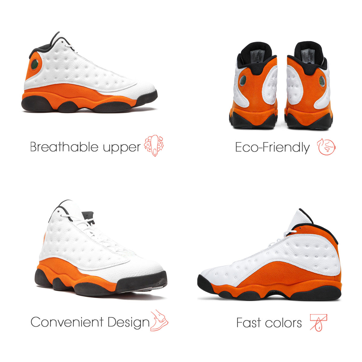 Custom Orange Retro Sneaker