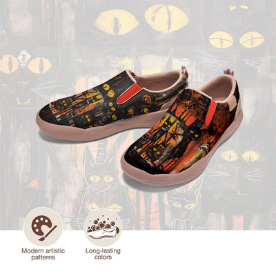 Halloween Black Cat Slip On