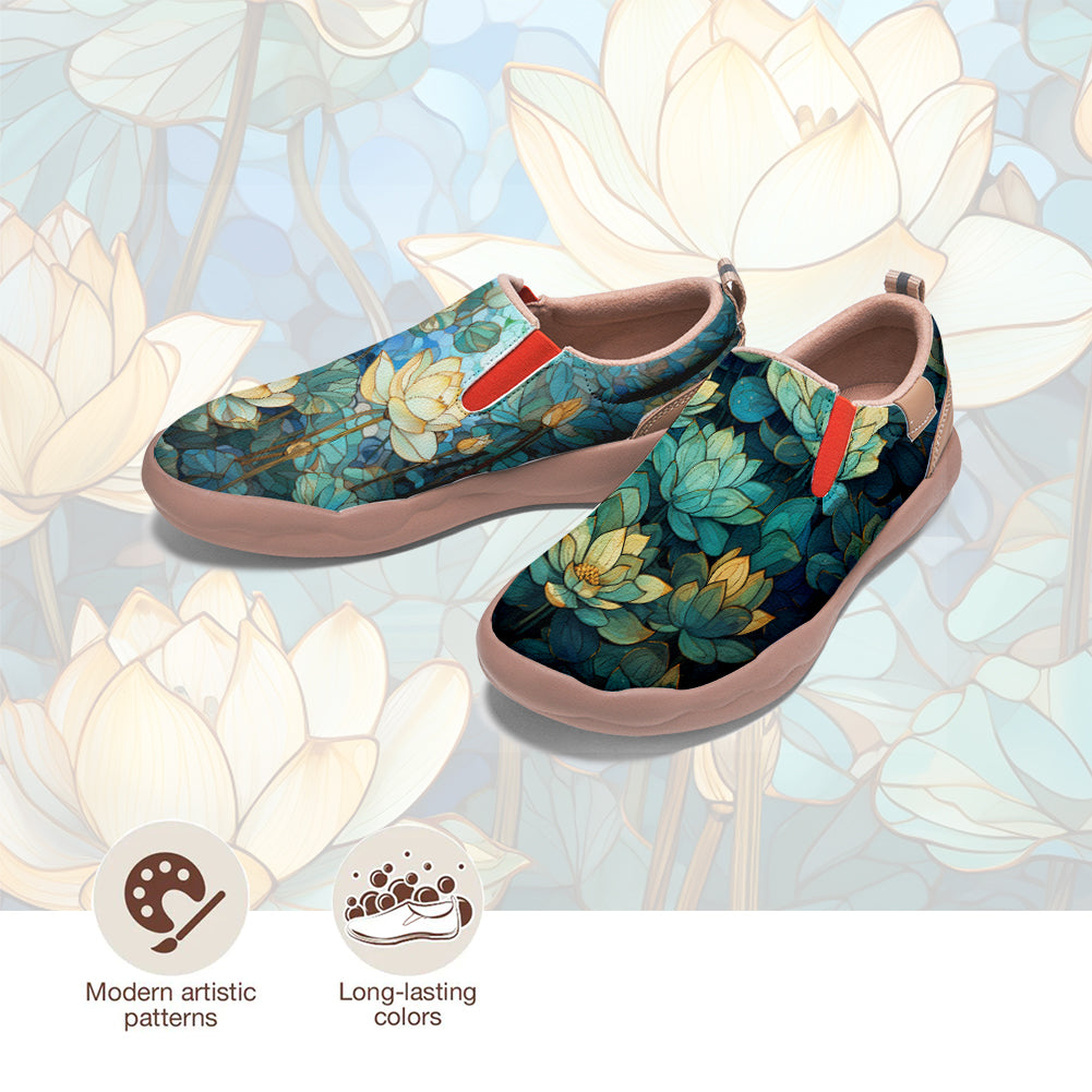 Green Lotus Slip On