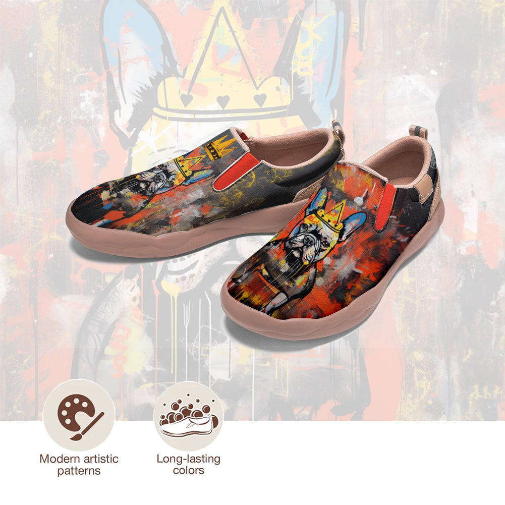 Graffiti Basquiat French Bulldog Slip On