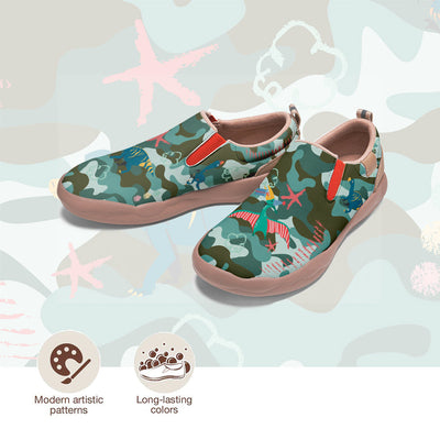 Green Camouflage Dinosaur Slip On