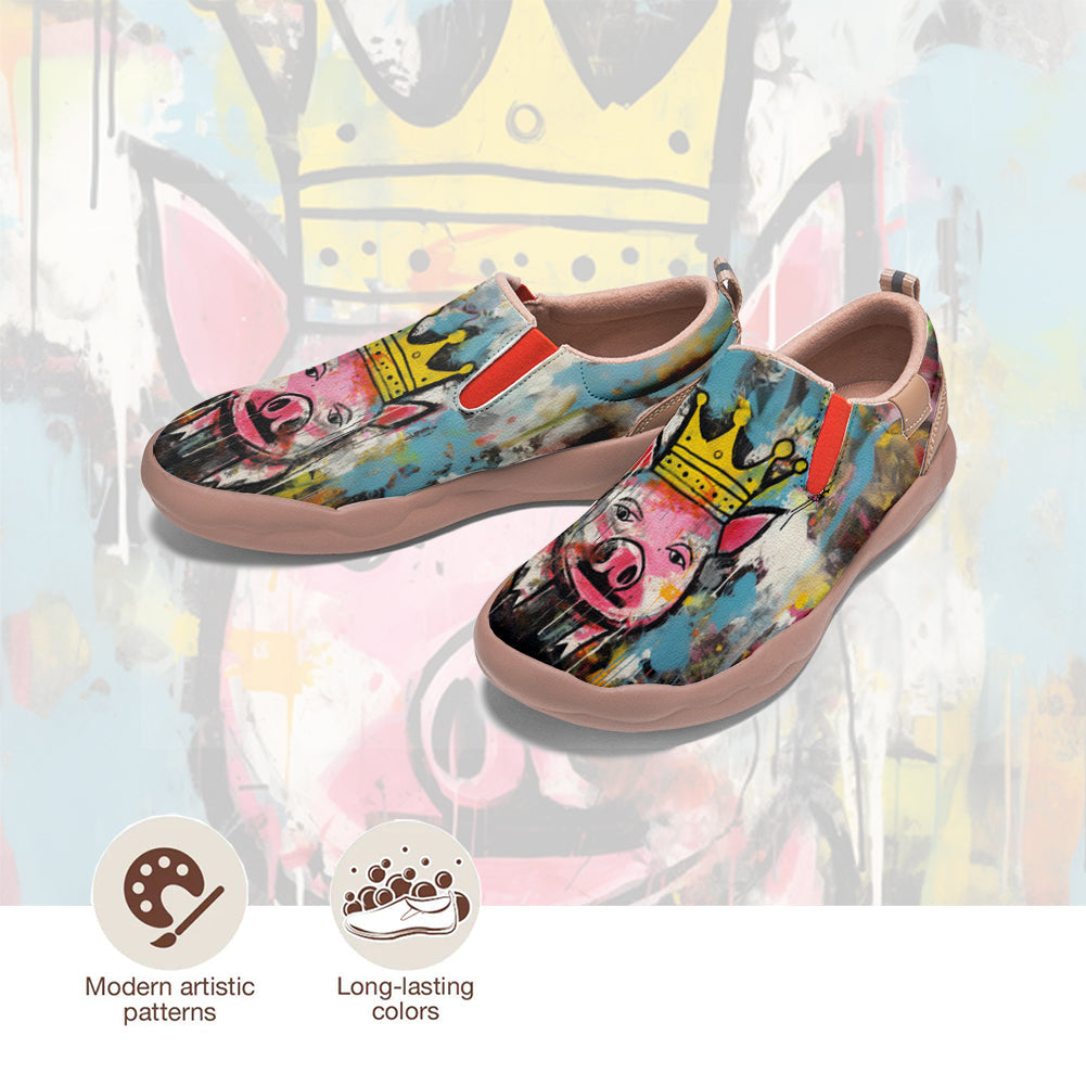 Graffiti Basquiat Pig Slip On