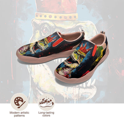 Graffiti Basquiat Dinosaur Slip On