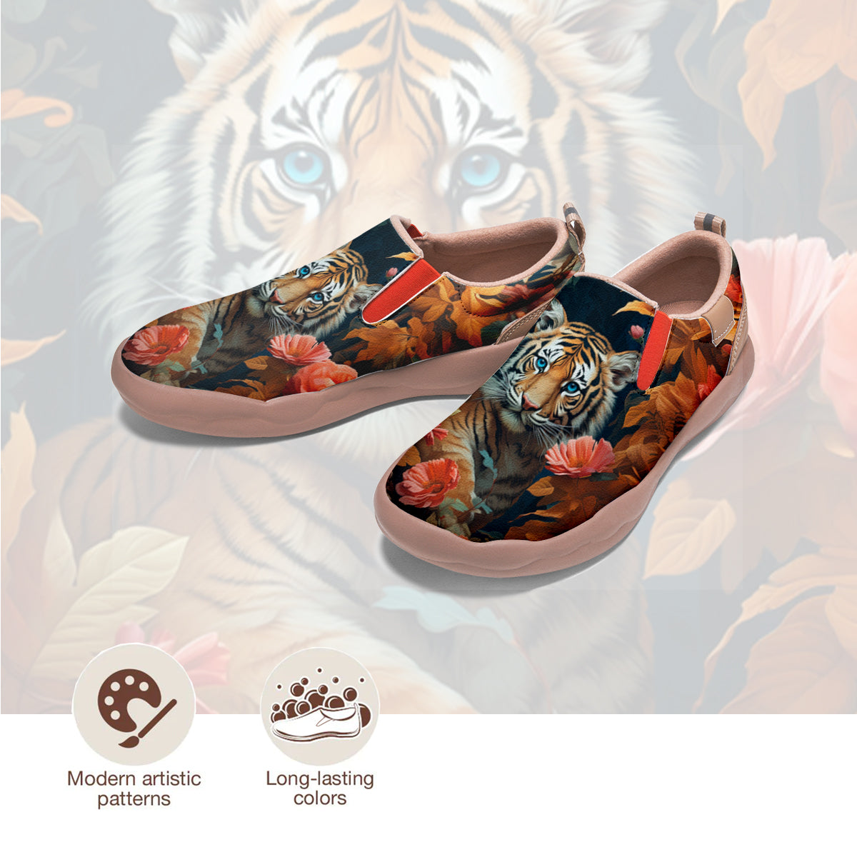 Floral Tiger Slip On