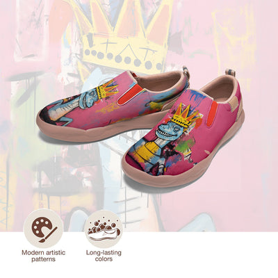 Graffiti Basquiat Dinosaur Slip On