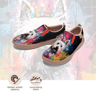 Graffiti Basquiat West Highland White Terrier Slip On