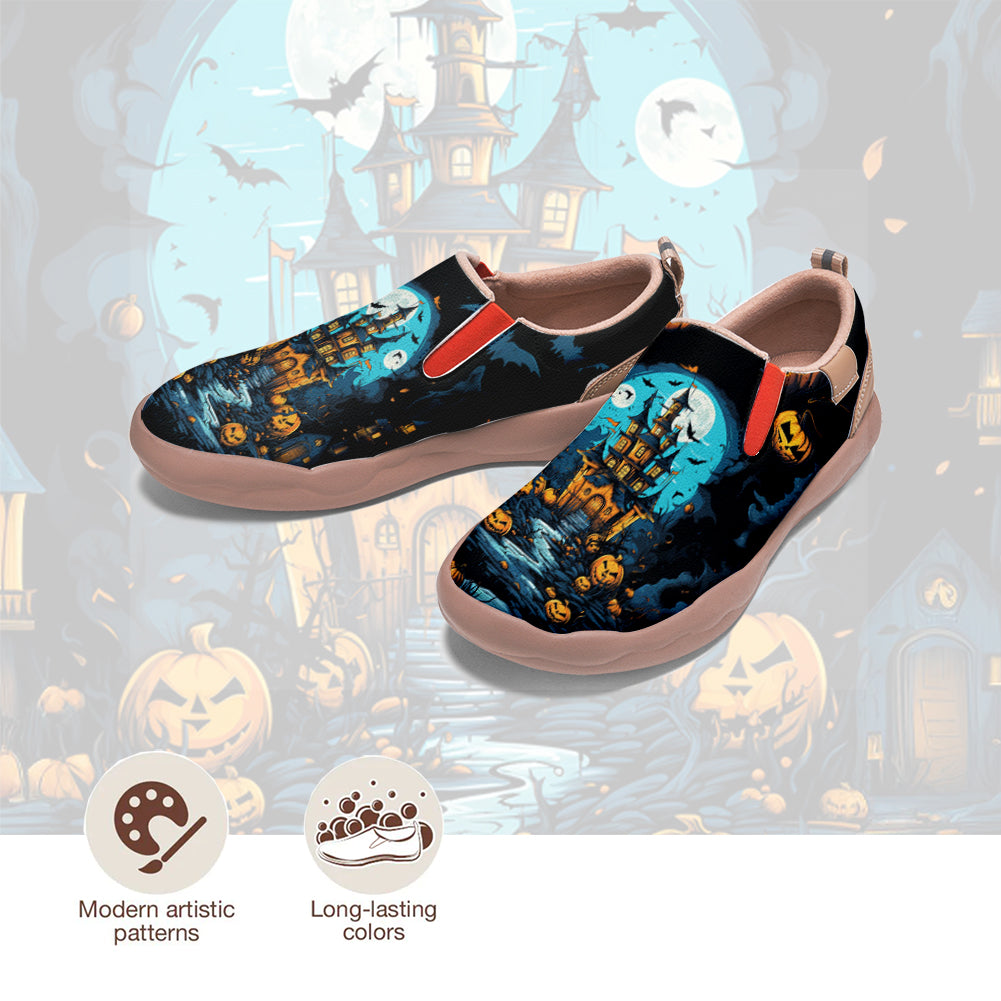 Halloween Pumpkin Castle Slip On