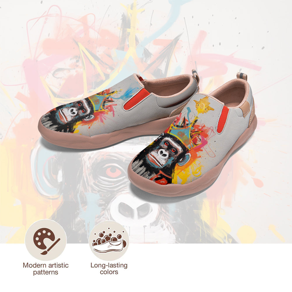 Graffiti Basquiat Monkey Slip On