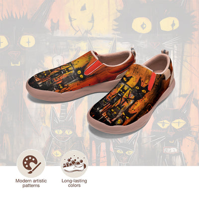 Halloween Black Cat Slip On