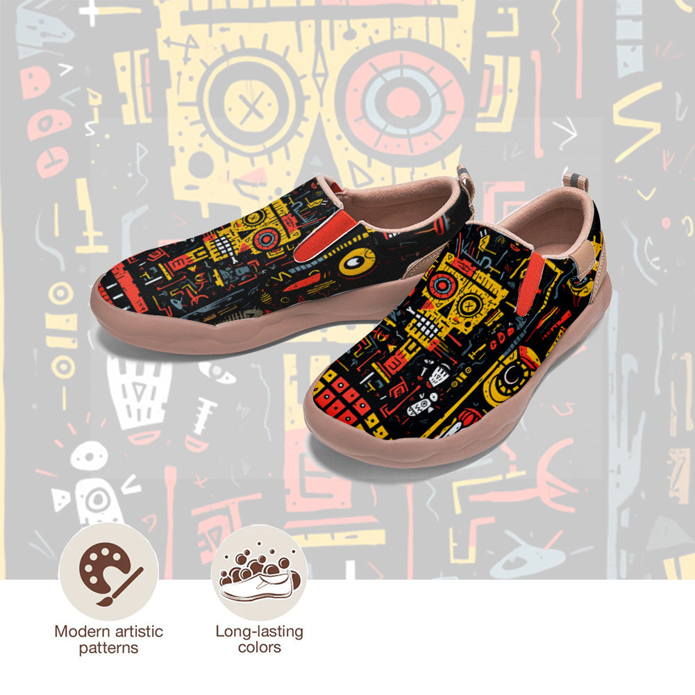 Graffiti Skull Slip On