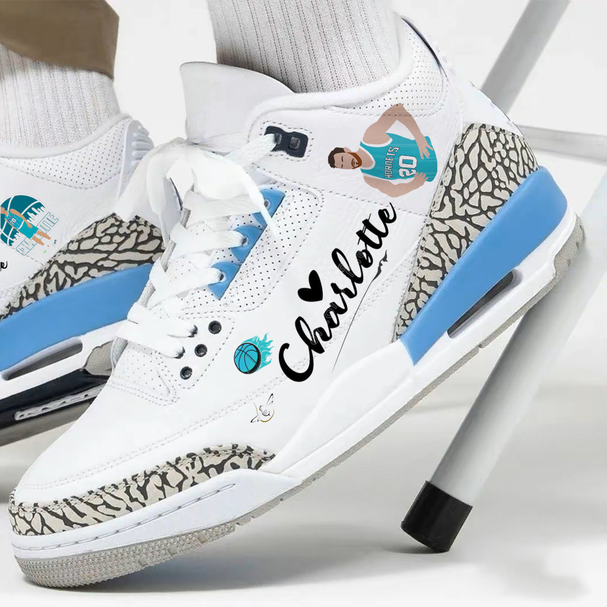 Charlotte Basketball Retro Leather Sneaker