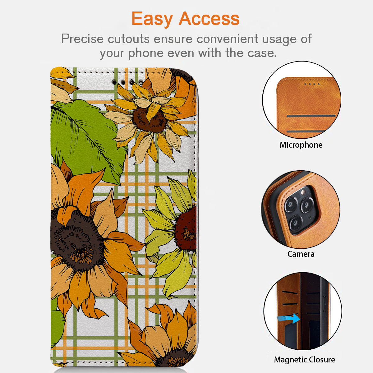 Sunflower iPhone Leather Case