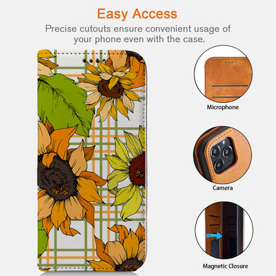 Sunflower iPhone Leather Case