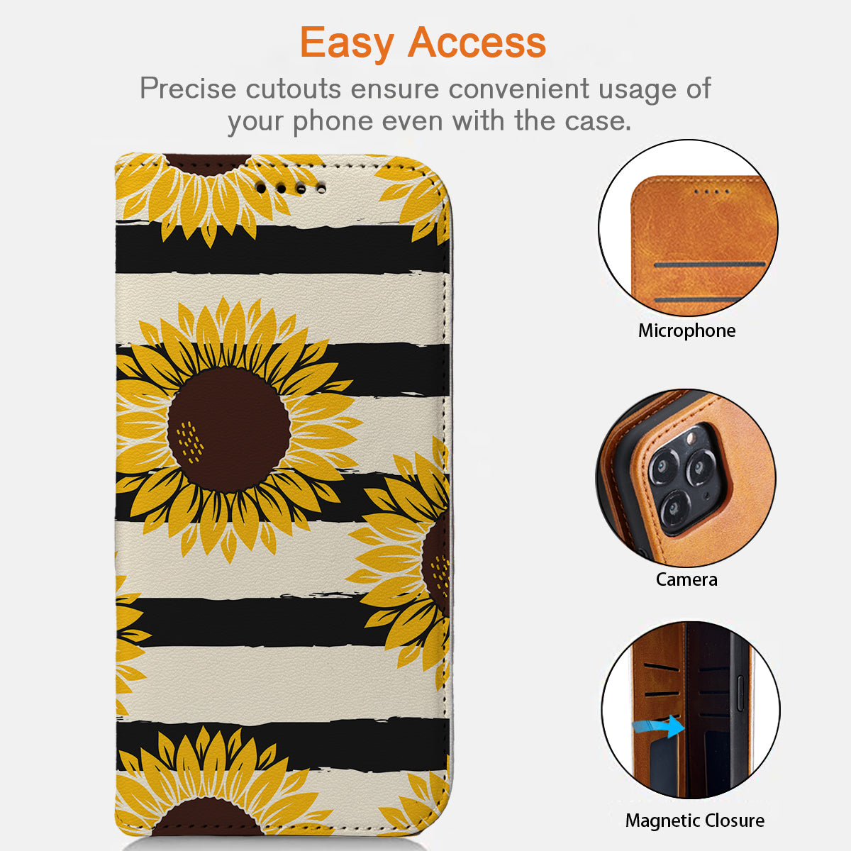 Sunflower iPhone Leather Case